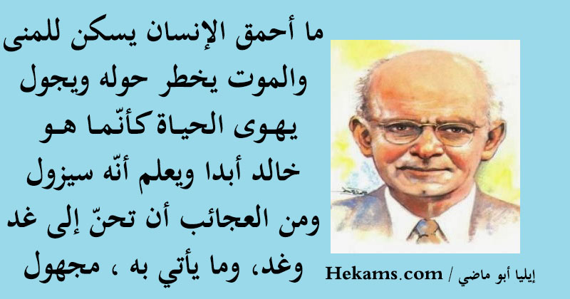 اجمل حكمه فى شخص مجهول حكم