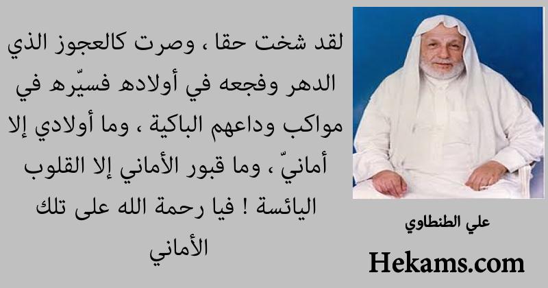 علي الطنطاوي لقد شخت حقا وصرت كالعجوز الذي حطمه الدهر وفجعه في حكم